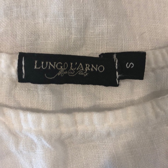 Lungo L’arno Linen Lace Top S Made in Italy - Picture 4 of 6
